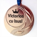 Medalii metalice argintiu, Victorios cu Isus!